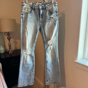 Vigoss Jagger Bootcut Jeans - Distressed in Washed Light Blue - Size 29